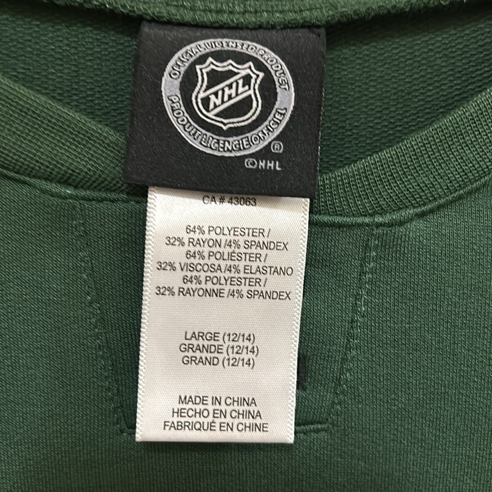 NWT Boys Large Minnesota Wild hockey long sleeve T-shirt. NHL - Picture 3 of 8